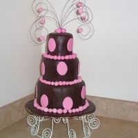 Brown W/ Pink Dots I made this cake last minute for my own birthday. It's the first one I have made for me lol. I used chocolate fondant to cover the...