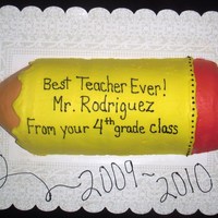 Last Day Of 4Th Grade. Chocolate cake covered in buttercream. made this cake for my daughters 4th grade class on the last day of school.