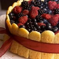 Summer Berry Wedding Cake The top tier of a wedding cake I made for my friend.