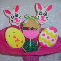 Easter Cookie Bouquet NFSC with MMF and Baby Dea's Cookie Icing (thanks daily!)