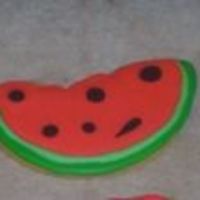 Watermelon Cookies My first attempt at decorating cookies