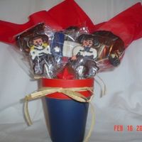 "texan" Cookie Bouquet This was donated to a local elementary school, they are the Texans, so I did a Texas theme. Cookies are are Penny's Cookies of Penny&#...