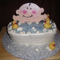 Baby In Bath Tub This is a shower cake I made for a coworker. I think the idea may have came from this board. I really can't remember but thanks anyway...