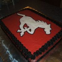 Calgary Stampeders!! This is the cake I made for our Grey Cup party in Nov. of 2008. It makes it that much better that the Stampeders won!