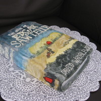 Book Cake First time making a book cake and first time painting....