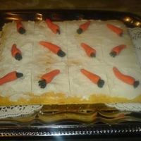 Carrot Cake Carrot cake decorated with martipan carrots