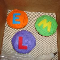 Initial Cupcakes These cupcakes went along with the 21st birthday cake I made. Three girls were turning 21 so I made a cupcake for each one with their...