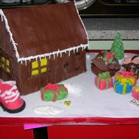 Santa Clause's Home Chocolate cake with fondant.