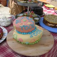 Topsy Turvey For A Family Meeting My first topsy turvey - not perfect, but the guests loved it. dark biscuit with cream-buttercream.