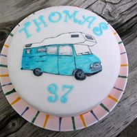 Motorhome / Wohnmobil Opel Blitz A picture of our 1964 Opel Blitz motorhome fpr my husband's birthday. Inside it's biscuit with extra dark chocolate buttercream,...