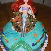 Little Mermaid Birthday Cake Even though the "Little Mermaid" is a bit too big, the cake came out nice and my granddaughter loved it.