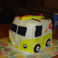 Vw VW van covered in MMF. First time using MMF to cover cake.