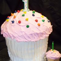 Cup Cake Cake Made for 1st birthday. Learned a lot from this cake.