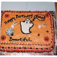 Booo-Tiful Birthday cake for my sister. Her birthday is 3 days before Halloween and she always wanted a halloween themed cake, so the year I started...