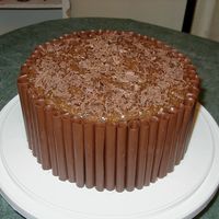Chocolate Cigarellos This is my first cigarello cake. They're completely homemade, as you can probably tell. German chocolate cake with coconut/pecan...