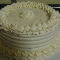 Cinnamon Vanilla Kahlua Cake Cinnamon Vanilla Kahlua Cake. Cinnamon, Vanilla, Kahlua buttercream filling. Vanilla Buttercream frosting. 1M tip used to make border....