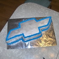 Chevy Bow Made with fondant and buttercream border. Super simple!