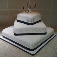 Lalas Wedding Cake Simple black and White cake