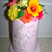 Sylvia's Birthday Cake First time I've attempted to do an upright cake like this, I was pleased with the results.