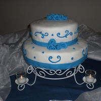 Anniversary First time using Fondant.
