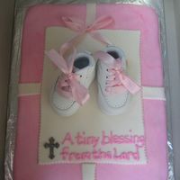 Baby Shower I made this cake for a friend of mine. It is a yellow cake with bc iciing and then covered it in MMF. I was pressed for time and just...