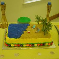 Beach Bridal Shower Cake 