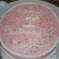 Daughter Birthday Cake I made this cake on my daughters birthday. It is a 8'' white cake with buttercream filling. Nothing really fancy, thw fancy one...