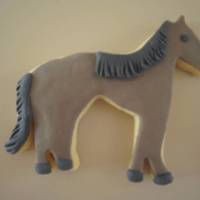 Horse Cookies My first cookie attempt had to make 100 plus bag them and tie ribbon. This was for a country wedding, the bride supplied the cookie cutter...