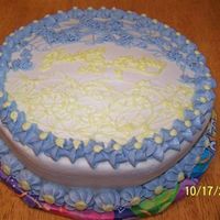 My 53Rd Birthday Cake! Cake I made myself for my 53rd birthday. Fun to do and yummy.Nutella filling. :)