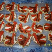 1St Try At Painted Cut Out Sugar Cookies My very first try at doing painted cookies. I used Penny's Sugar Cookie recipe and Antonia's Royal Icing. Took 6 hours. Gosh...