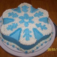 Snowflake Cake Blue and White Snowflake cake. My daughter in law asked me this winter to make a 'winter' cake and I intended to but got busy....