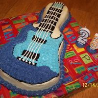 Guitar Cake For Our Youngest Sons 25Th Birthday The icing is Cream Cheese Buttercream. It was harder to work with than with regular Buttercream. The cake is a Scandinavian Pineapple Cream...