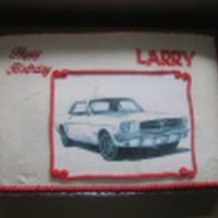 Ford Mustang Cake Edible Image with buttercream icing