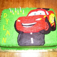 Lightning Mcqueen This was my first attempt at the "Frozen Buttercream Transfer Method". I was very unhappy with it. I had to do a lot of "...
