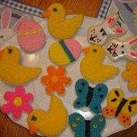 Easter Cookies These are easter cut out with buttercream icing and some with sugar cookie icing.