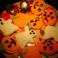 Halloween Cookies These were halloween cookies made with Buttercream and some with sugar cookie icing.