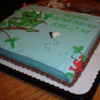 Frog Birthday Cake Here is another view of the cake from the side. Thank you for the inspiration sonambi!