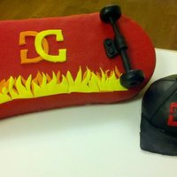 Dc Skateboard And Hat 
