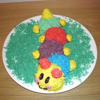 Baby Einstein Tried to make the caterpillar of BabyEnstein. Vanilla and Chocolate cake covered with Buttercream.