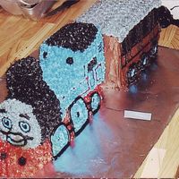 Thomas The Tank Engine A 3-D Thomas I made for a friends son's birthday.