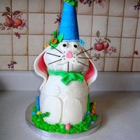 Happy Birthday Easter Bunny My Mil's Birthday was on Easter Sunday, so I made the easter bunny celebrating her birthday. Pound cake, with buttercream covered in...