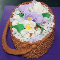Nantucket Basket Buttercream icing ,fondant flowers