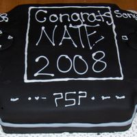 Psp psp cake for my cousins HS graduation. he will be studying video game design in the fall and is obsessed with his PSP. chocolate cake with...