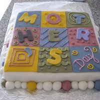 Fondant Mothers Day Cake I made this for my mother for mothers day, my 1st experience with fondant, I really liked working with it.