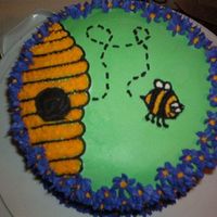 Bumble Bee Cake I made this for my sons daycare... the funny thing is he's the only one who wouldn't eat it. But it was really fun to make.