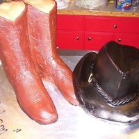 3D Cowboy Hat And Boots Boots and Hat Grooms Cake