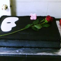 Phantom Of The Opera Sweet 16 BLACK bc icing NEVER again!!! But she loved it.