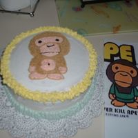 Bape - The Bathing Ape Monkey cake that was modeled after the Bathing Ape. Picture of the actual monkey included..