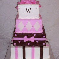 Wedding Cake Pink Brown 