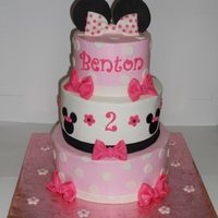 Minnie Mouse Birthday iced in BC with fondant accents